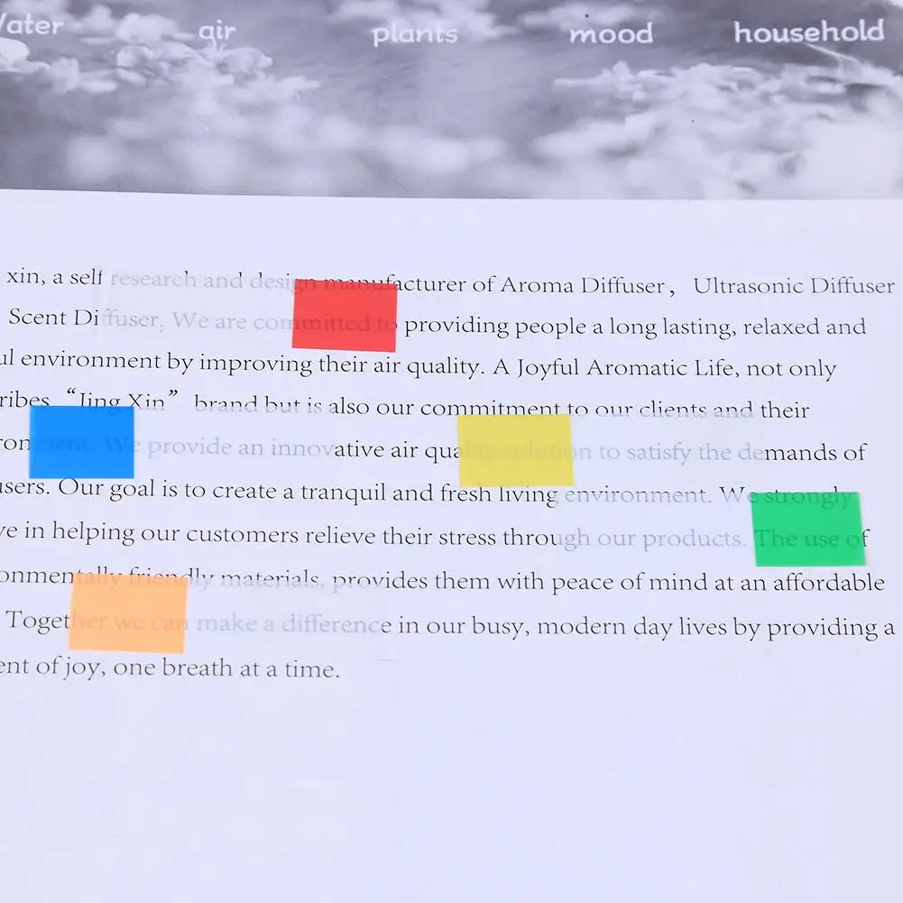 Наклейки пластиковые прозрачные с индексом 100 шт. | Канцтовары для офиса и дома