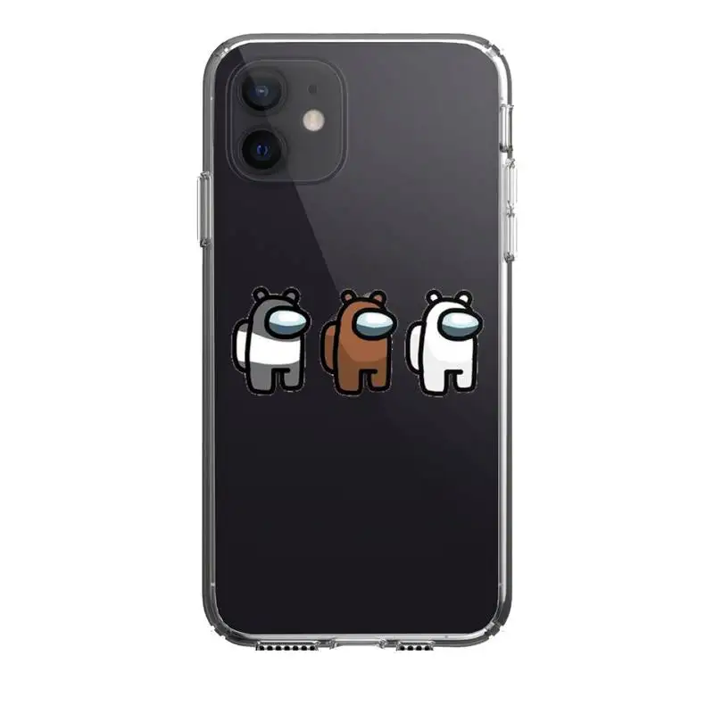 

Among us Phone Case For Iphone 5 6 7 8 11 12 plus XR X XS SE2020 11/12PRO Max Transparent Cases
