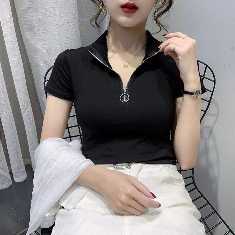 

T- Shirt Women T shirt Sexy Tee Tops Print T-shirt Elastic Mesh Top Painting White