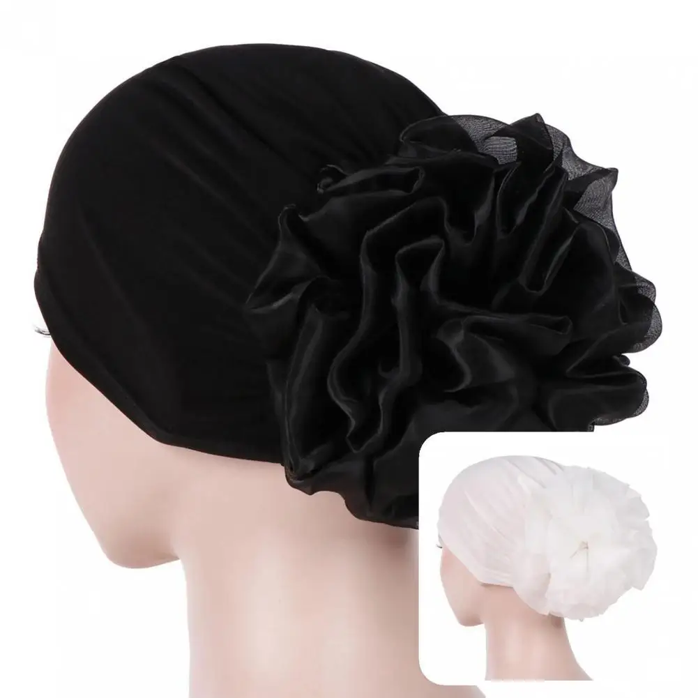 

Headscarf Cap Delicate Headwear Multifunctional Flower Stretchy Beanie Turban Bonnet Hat Headdress