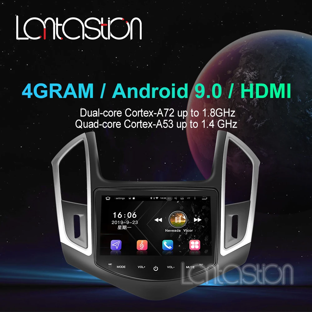 4G ram android 9 0 автомобильный dvd gps плеер для Chevrolet Cruze 2013 2014 2015 с автомобильным Радио