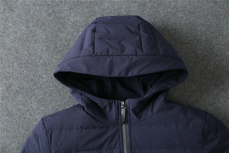 Мужская куртка на белом утином пуху Зимняя парка с капюшоном длинная пуховая