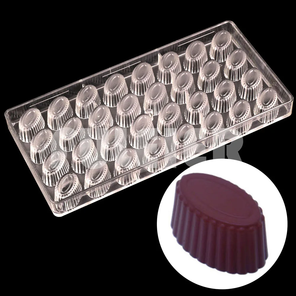 

Belgium Style Polycarbonate Chocolate Mold Cake Sweets Baking BonBon Candy Mould Confectionery Tool Bakeware Dish