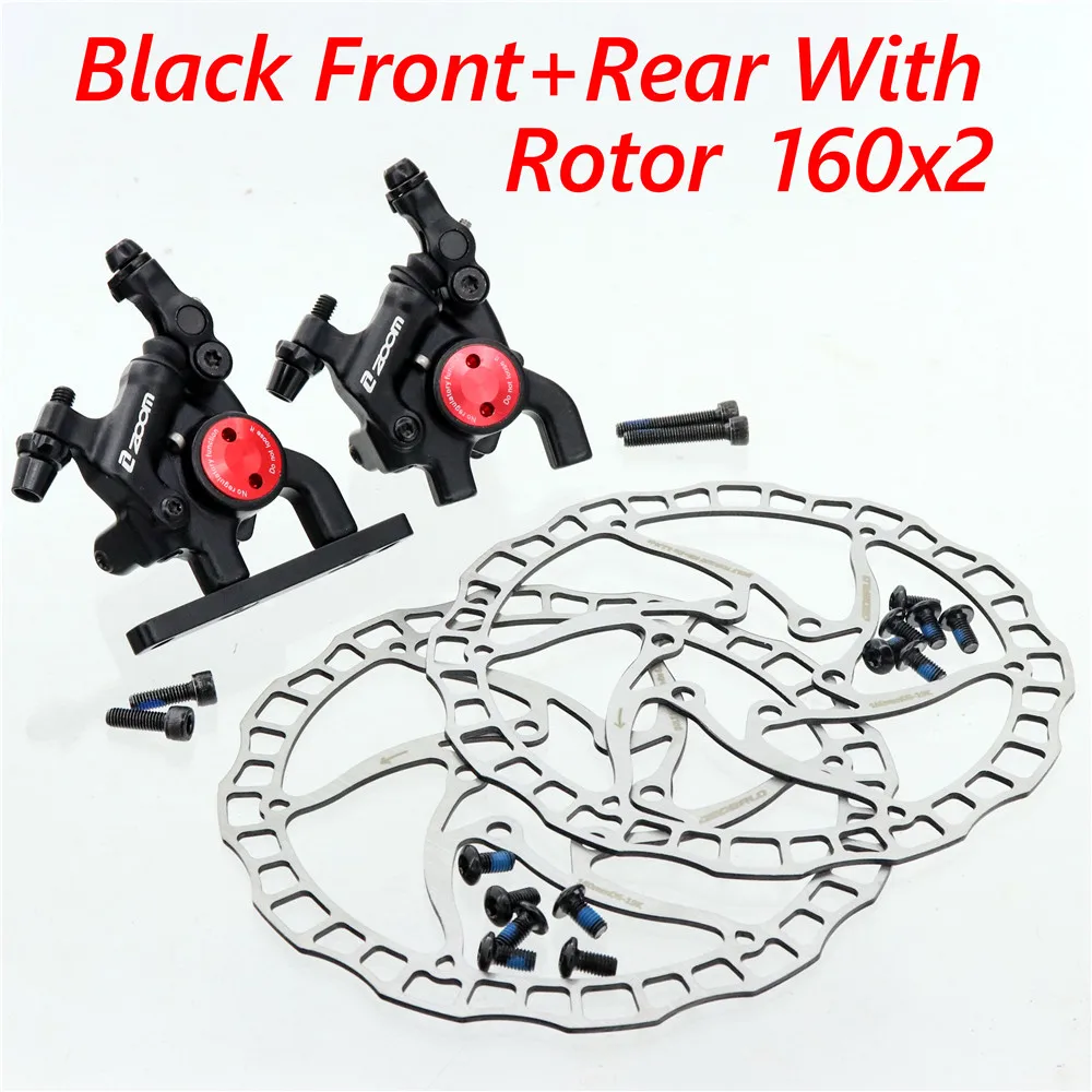 Комплект механических дисковых тормозов ZOOM анодированный зажим дисковые