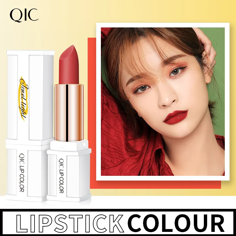 

6 Colors Matte Moisturizing Lipstick Long-lasting Non-stick Cup Fading White Lip Gloss Pumpkin Color Lipstick Lips Makeup TSLM2