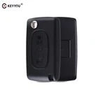 Раскладной пульт дистанционного управления KEYYOU 10X с 2 кнопками для автомобиля 107 207 307 407 408 607 308 HCAVA2 Blade CE0523 Ce0536 аккумулятор
