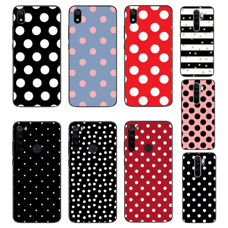 Горячая Распродажа Черный Белый Красный горошек чехол для телефона Xiaomi Redmi Note8T 7 9