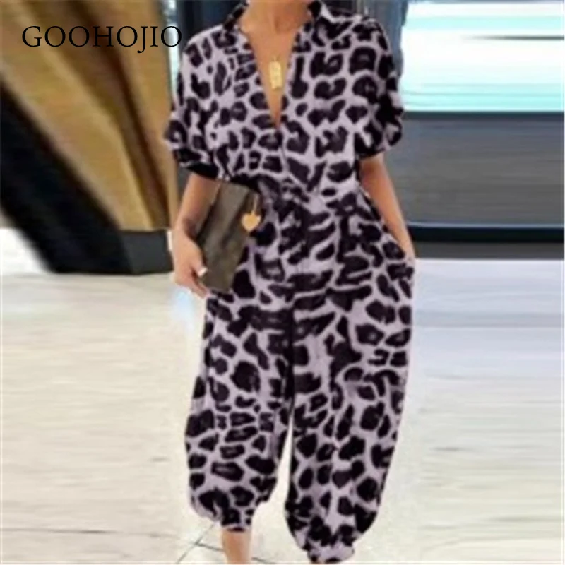 

GOOHOJIO 2021 New Spring Autumn Oversized Vintage Women Jumpsuits Loose Wide-leg Jumpsuit Women Solid Color Jumpsuit for Women