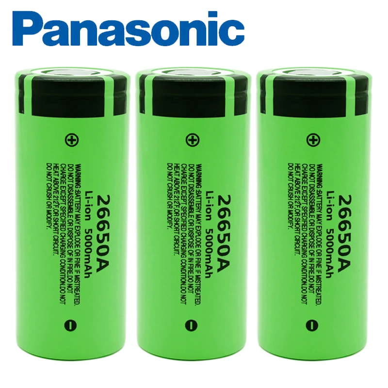 Panasonic Высокая емкость 26650A 26650 5000mAh литиевая батарея для фонарика power Bank литий-ионные аккумуляторные батареи