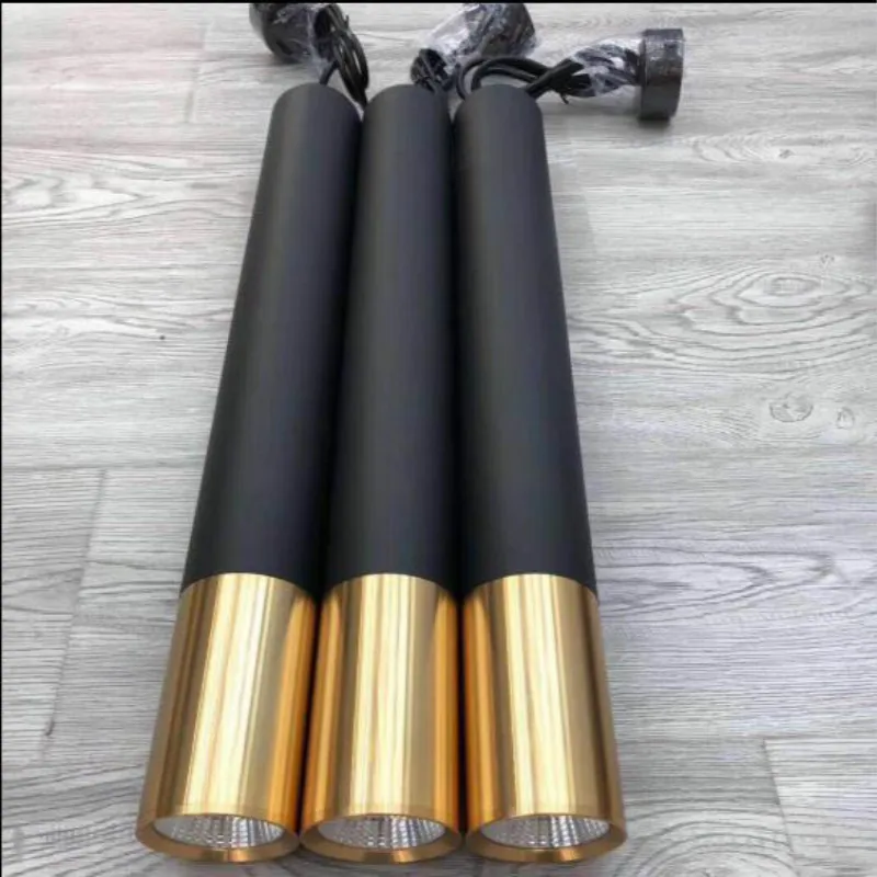 Одна осветительная головка 12 Вт творческий простой привести люстра зал черно