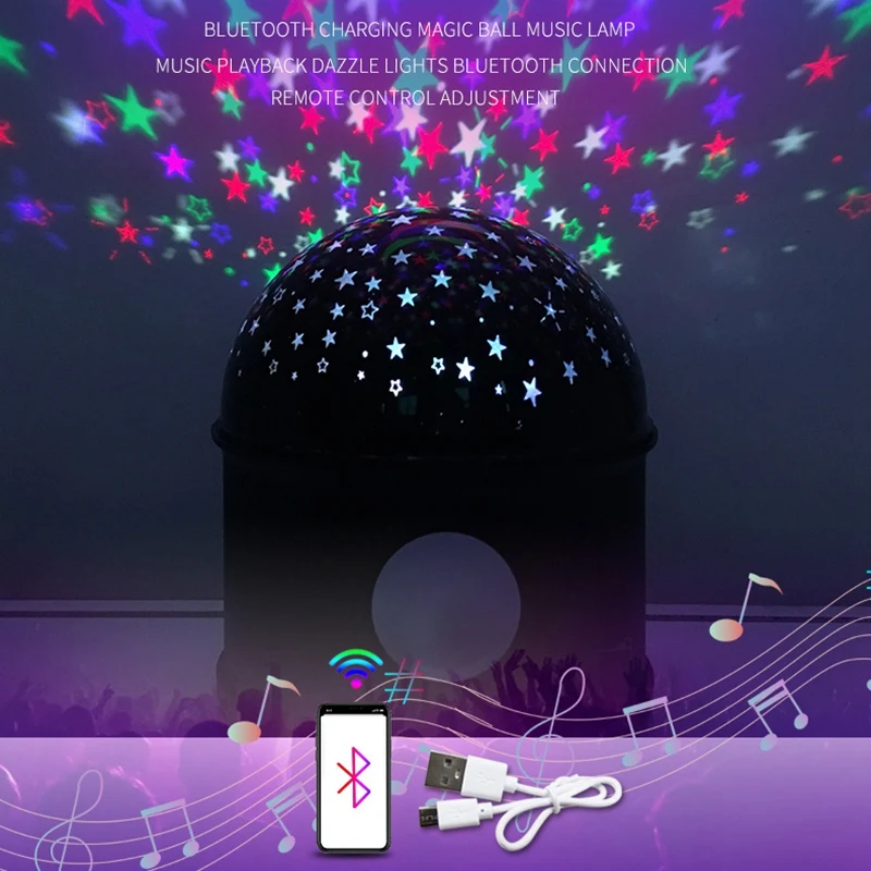 

LED Stage Lamp Magic Effect Lamp USB Stage Light Disco Ball Light Party Lamp Colorful for KTV Party Supplies