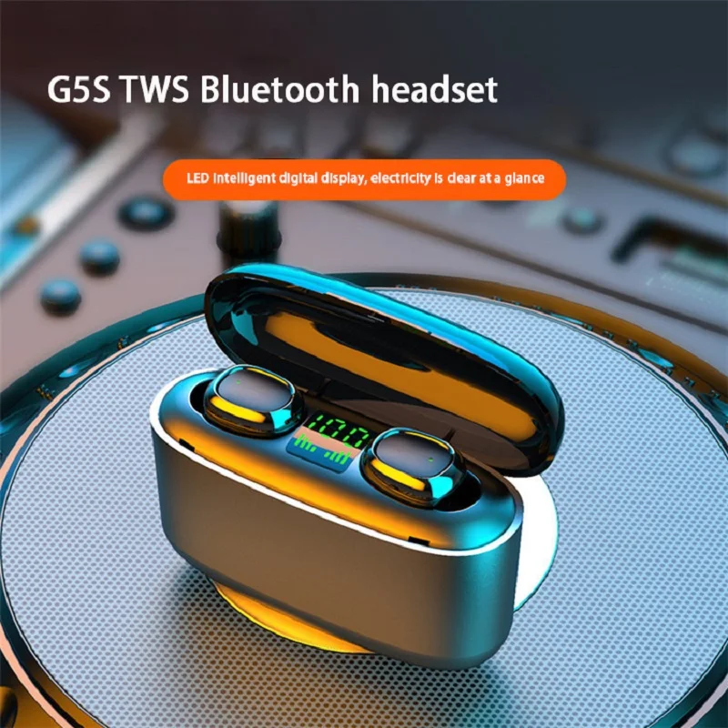 Беспроводные наушники G5S TWS 5 0 деловые Bluetooth спортивные стереонаушники с басами