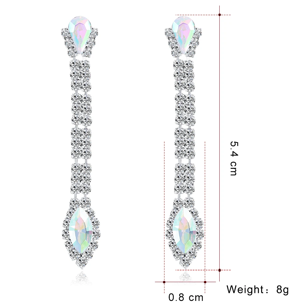 Свадебные серьги с кисточками и кристаллами для женщин модные ювелирные изделия