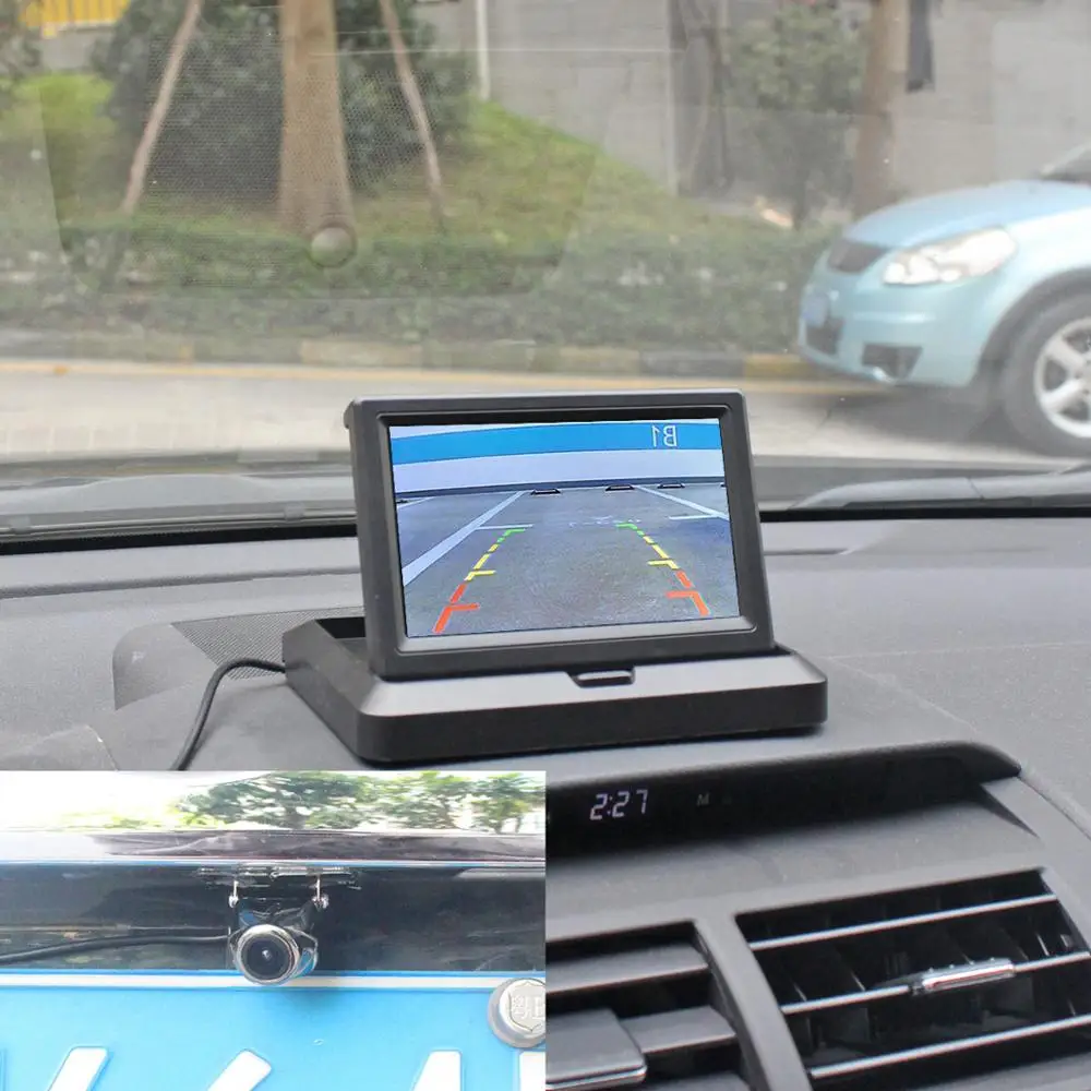 DIYSECUR Беспроводная 5 дюймовая Автомобильная камера заднего вида с функцией