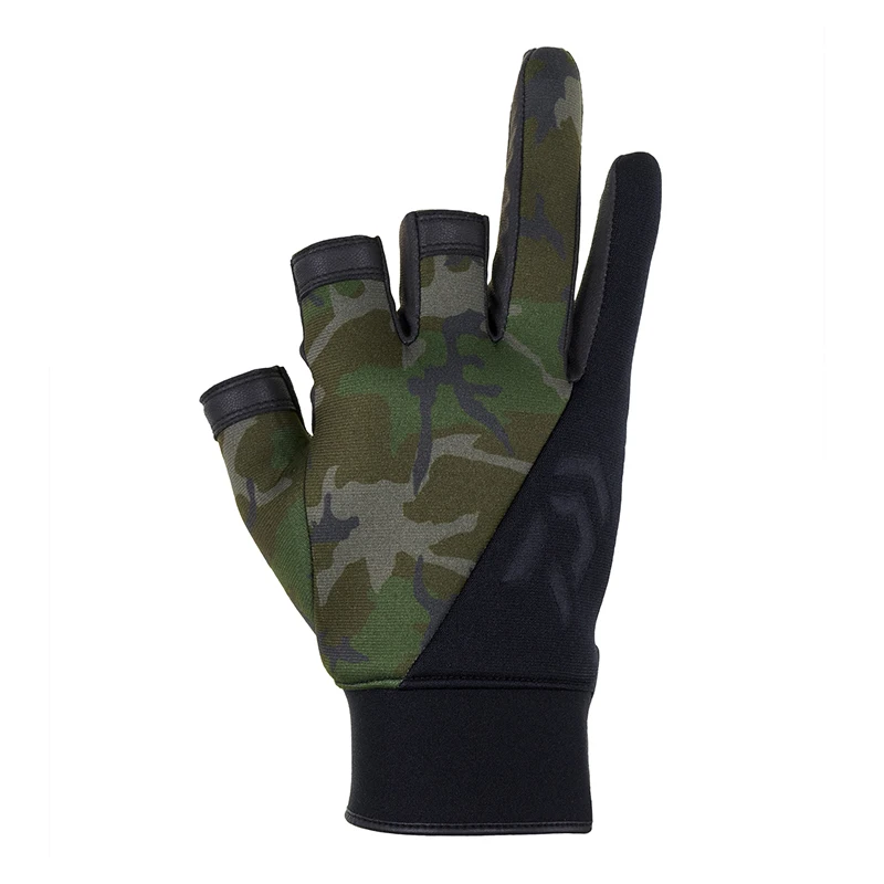 

Daiwa Fishing Gloves 3 fingers Non-slip Fingerless Gloves Breathable Neoprene Fishing Protection Equipment Fishing Apparel