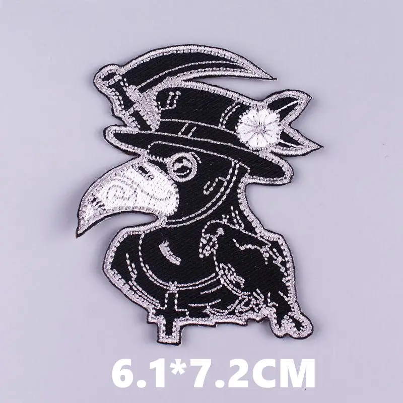 Патчи Чумного доктора на лицо с клювом и вышивкой сделай сам нашивки для одежды