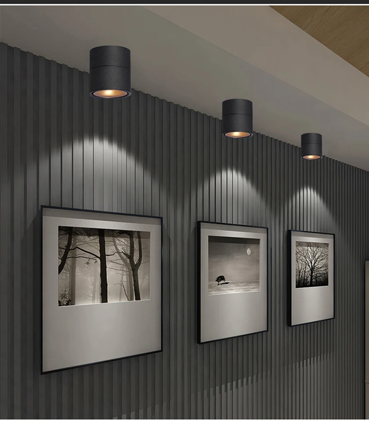 $14.57 Dimmable LED ceiling light AC85-240V 8W 10W 12W 15W LED surface mounted ceiling light foldable and 360 degree rotatable COB spot