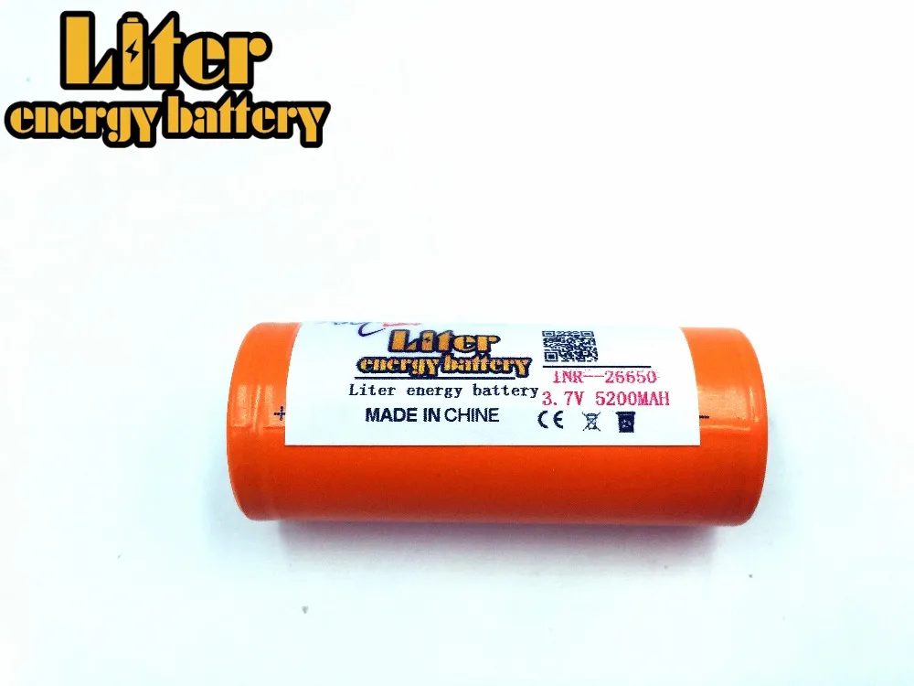

26650 rechargeable battery, 26650A lithium battery, 3.7V 5200mA 26650-50A blue. Suitable for flashlight