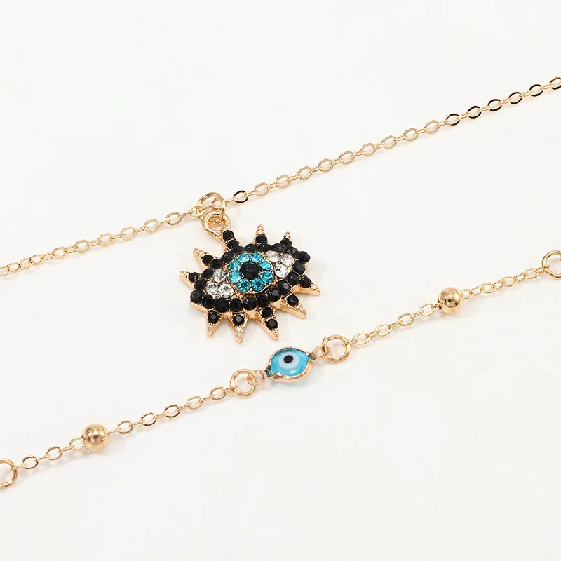 Vintage Fashion Evil Eye Necklace Pendant Clavicle Chain Statement Long Women Accessory Collares De Moda Bijoux Femme |
