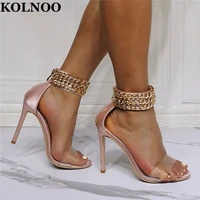 kolnoo big size us5 15 womens high heels sandals chains open toen sexy party summer shoes evening party prom fashion daily shoes