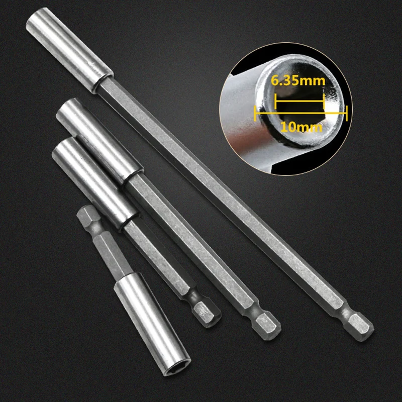 

1/4 Hex Shank Electric Drill Socket Adapter Self-Locking Quick Release Screwdriver Extension Bar Bits Power Tools Hand Tools