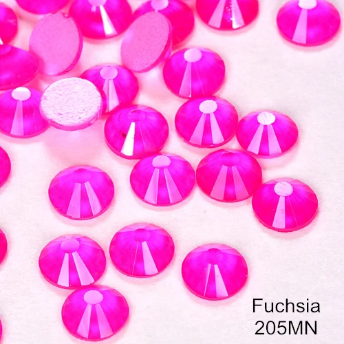 Fuchsia Лучшее качество стразы Красочные Неоновые стразы фосфоресцирующие электрические не горячей фиксации неоновые стразы s дизайн ногтей украшения F0170 - Цвет: Fuchsia