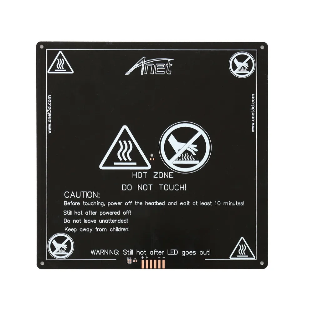 Алюминиевая нагревательная платформа Anet 24 В подложка с подогревом 300 мм * 3 для