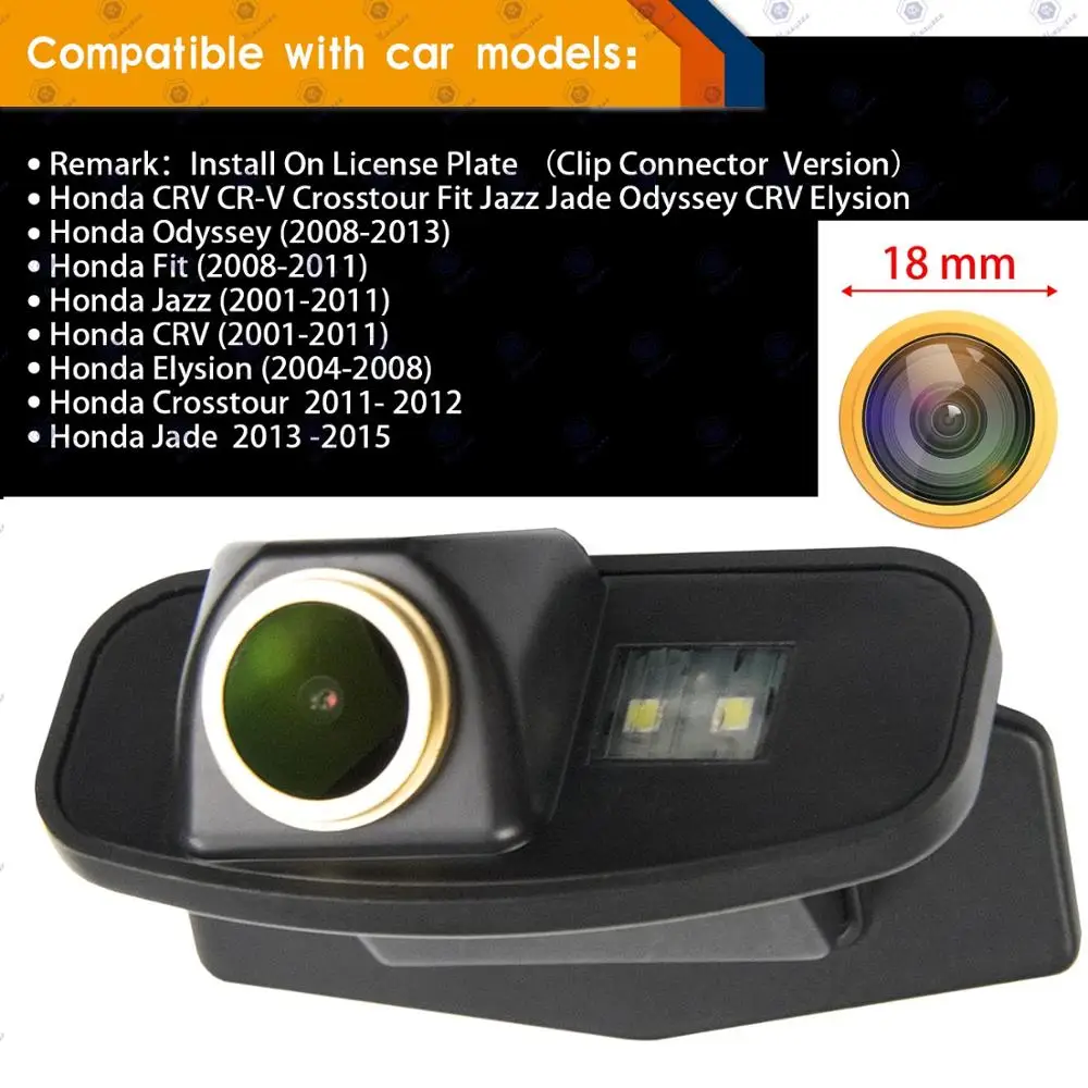 HD 1280x720p Золотая камера задняя фотокамера для Honda CRV заднего вида Odyssey подходит Jazz