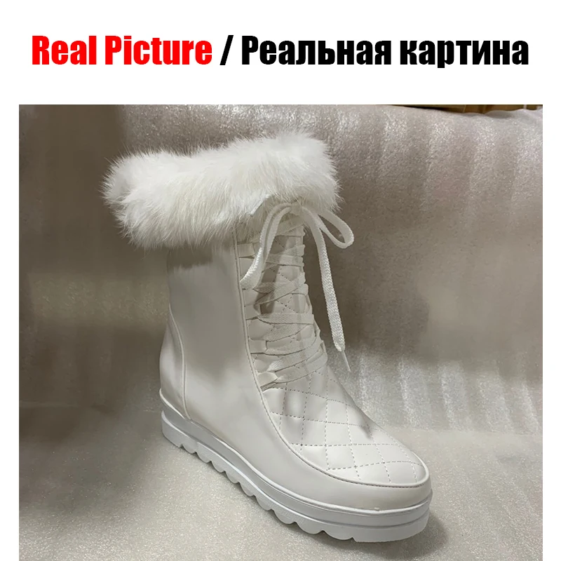 Женские ботинки на меху DORATASIA теплые полусапожки шнуровке большие размеры 34-43