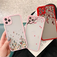 peach blossom flowers phone case for iphone x xr xs max 7 8 plus se 2020 11 12 13 pro max florals red shockproof cover fundas
