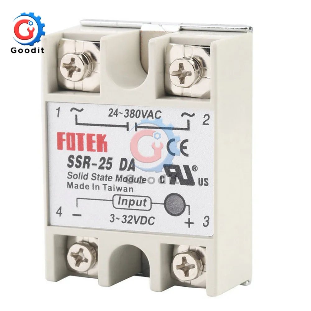 Твердотельный модуль 5 шт./лот твердотельное реле экран SSR 25DA 25A 3 32 В постоянного