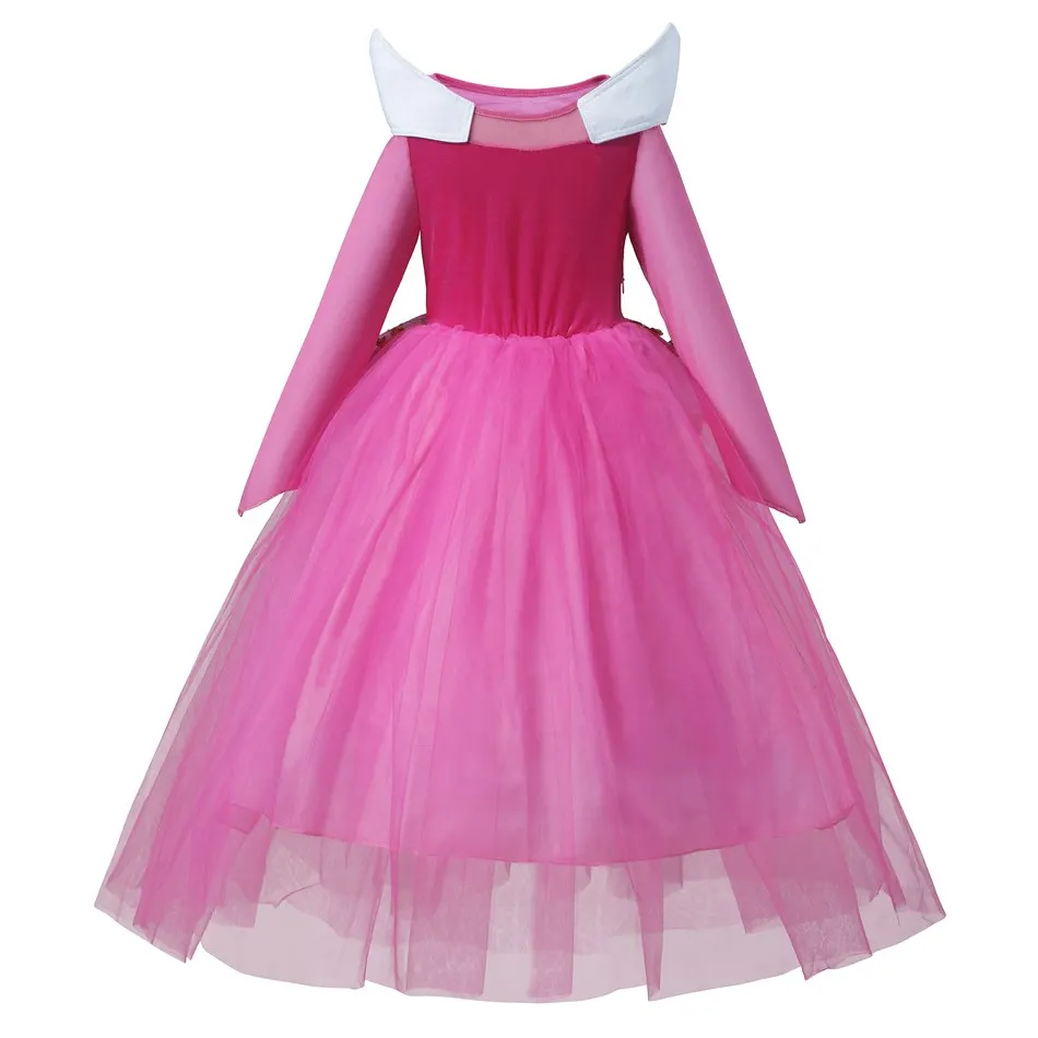 Autumn Winter Girls Pink Tutu Princess Dress Fairy Tale Sleeping Beauty Costume Kid Aurora Cosplay Outfit Vestidos Carnival Gown |