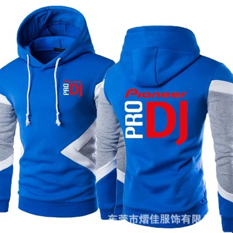 

2021 New Spring Autumn Fashion Men Pullover Sweatshirts Pioneer PRO DJ Patchwork Casual Cotton Hoodies Clothing 5 Colors