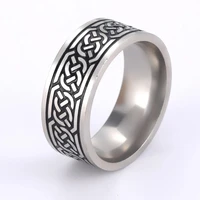 cooltime celtics knot viking mens ring angel signet ring for women couple rings 2022 trend stainless steel vintage jewelry new