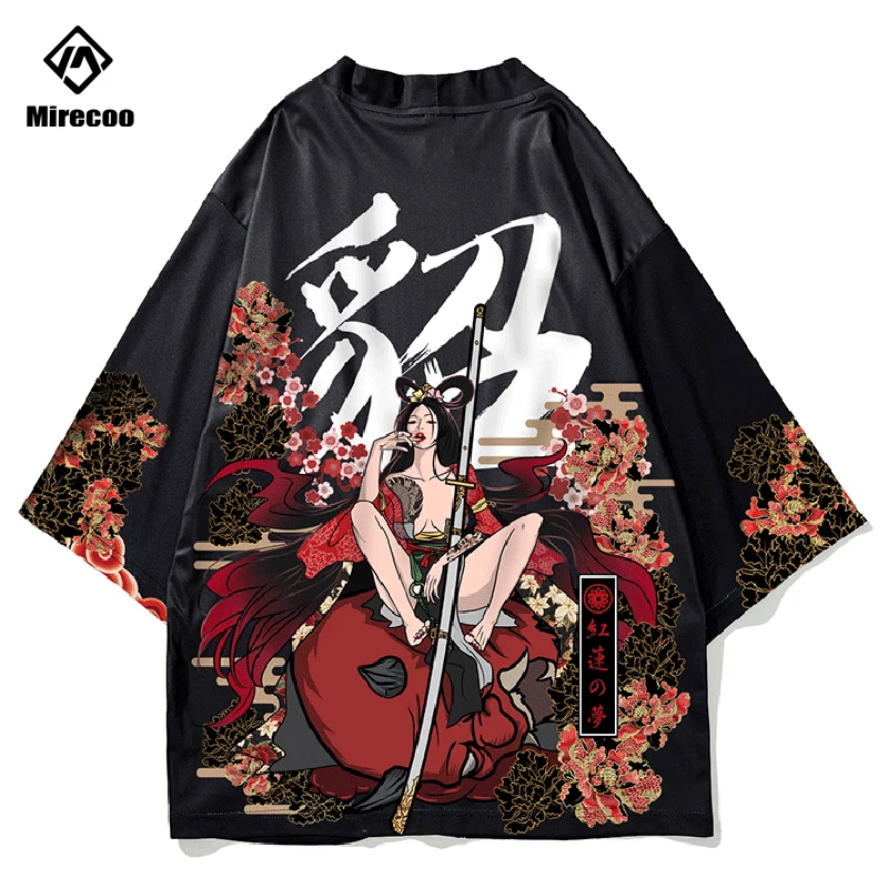 Мужское кимоно с принтом в китайском стиле кардиган куртка рубашки ветровка
