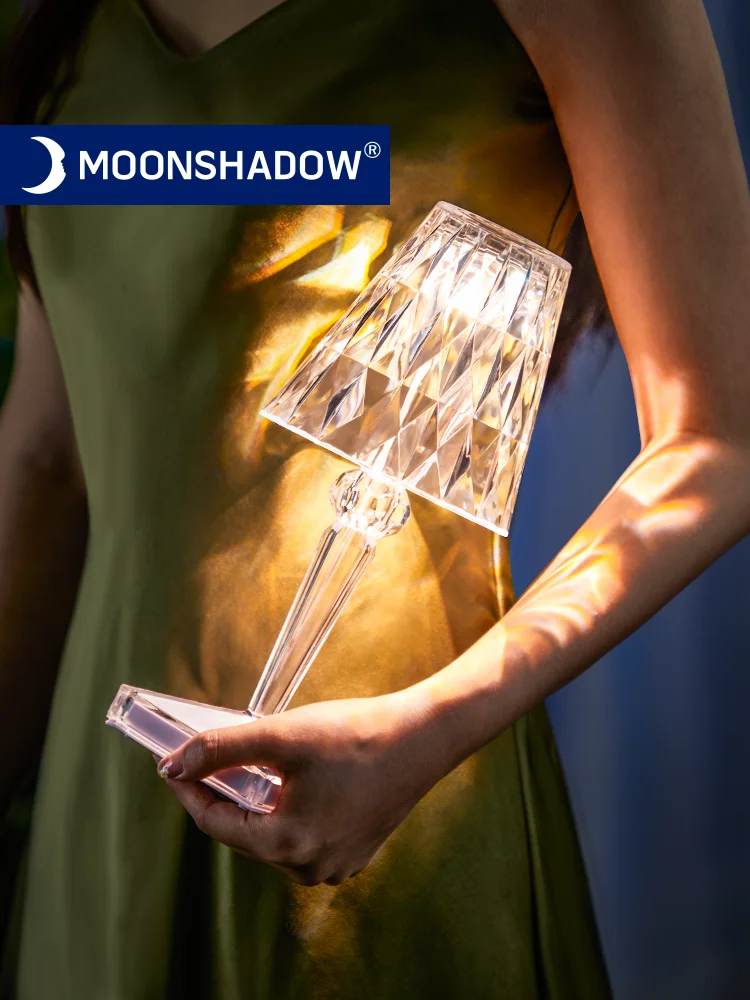 

Rechargeable Night Light USB Desk Lamp Atmosphere Led Table Lamp For Home Xmas Decoration Bedroom Bedside Bar Crystal Lighting