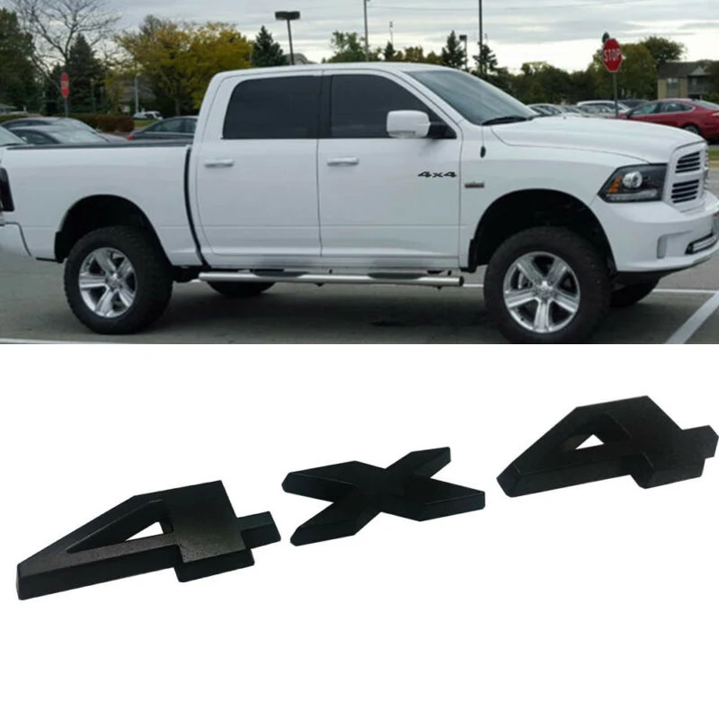 Логотип 4x4 наклейка с эмблемой для автомобиля знак Черный ABS внешний вид сзади