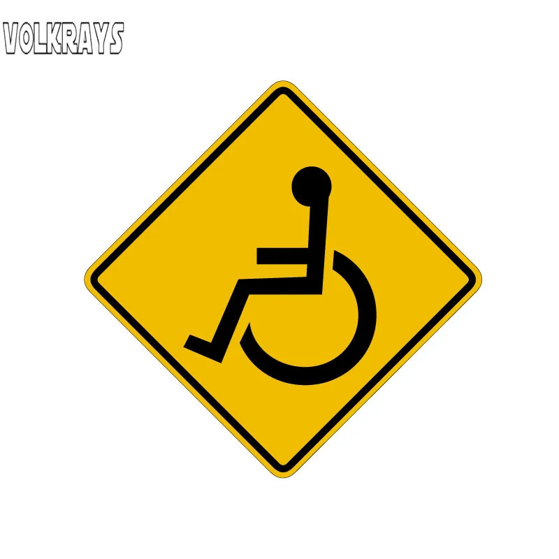 Предупредительная наклейка Volkrays для автомобиля стильный знак доступа инвалидов