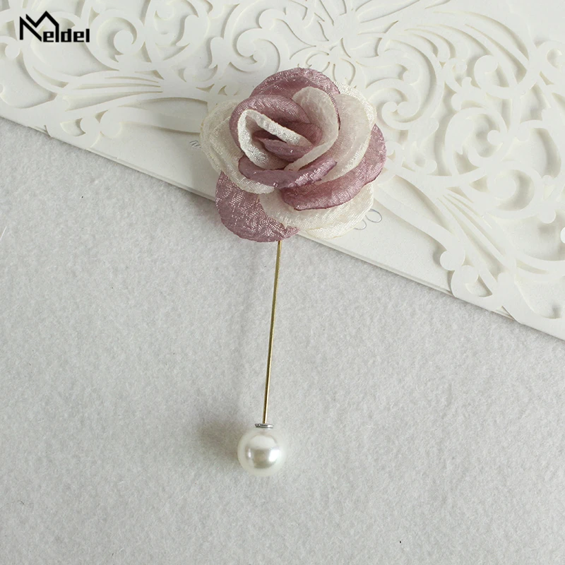Meldel женская брошь свадебные корсажи и бутоньерки Цветы Ткань Цветок Свадебные
