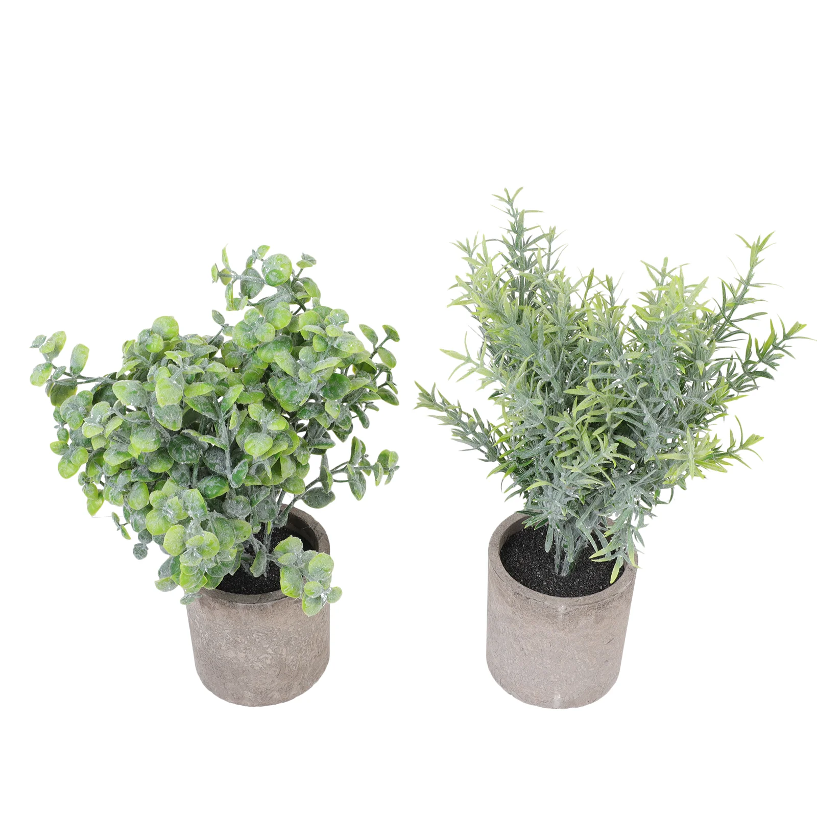 

2PCS Simulated Potted Plant Desktop Ornament Lifelike Mini Paper Pulp Bonsai Decor