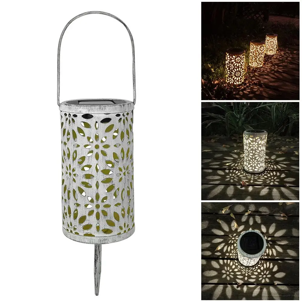

Outdoor Waterproof Solar Lantern Garden Cylindrical Chrysanthemum Decor LED Lamp