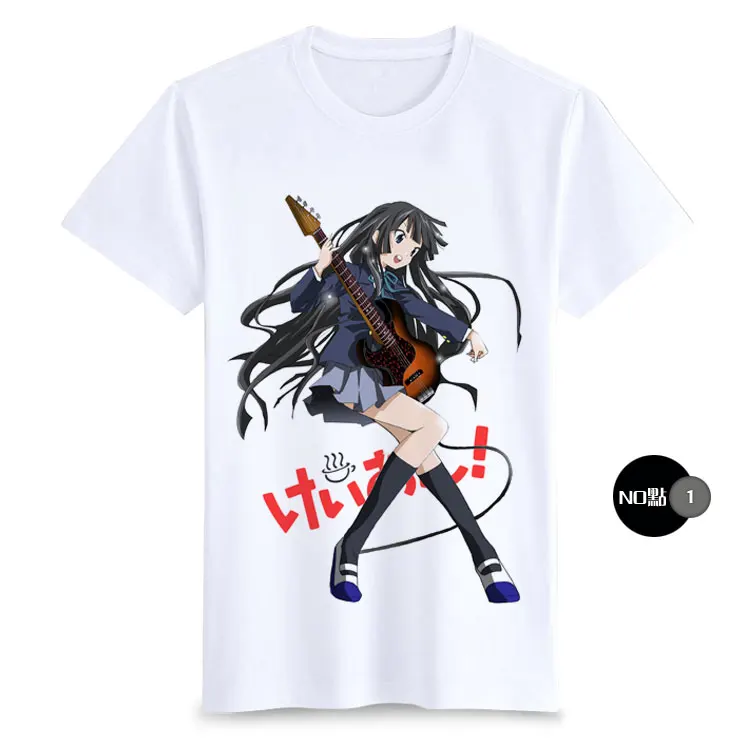 Футболка для косплея из японского аниме K ON летняя футболка с рисунком Акияма Мио