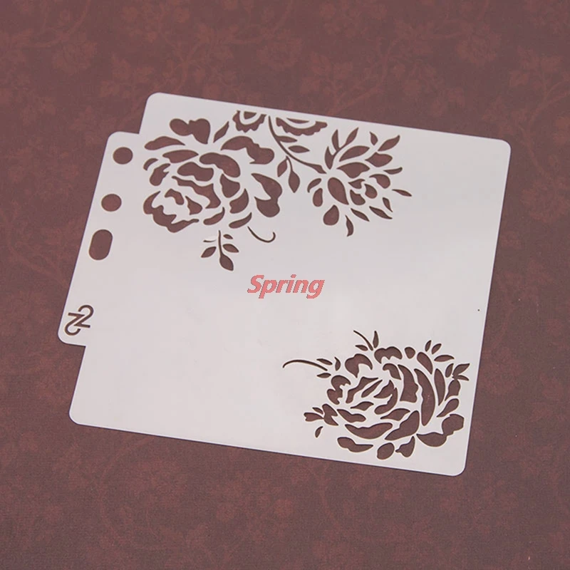 

New 2/1pcs Plastic Rose Flower Star Spray Stencils Birtay Cake Mold Cake Stencil Spray Cookie Stencils Decoration