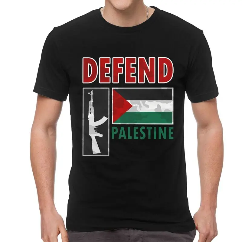 

Defend Palestine People T Shirts Men Short Sleeve 100% Cotton T-shirts Free Palestinian Arabs Tee Streetwear Tshirts Gift