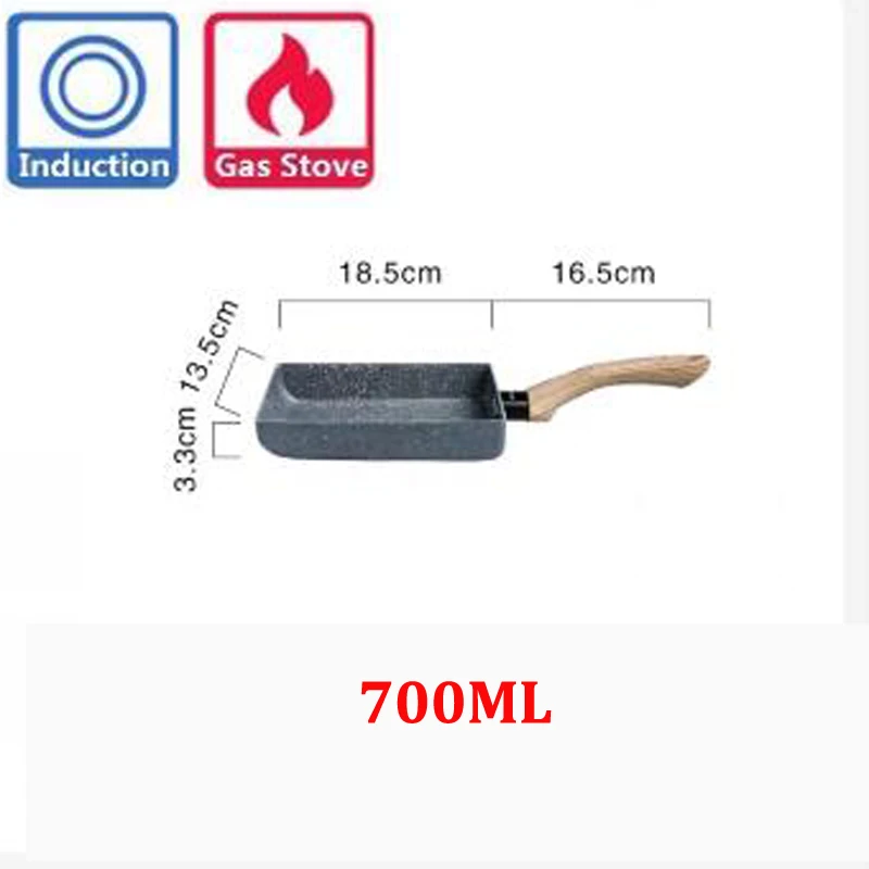 13*18 см прямоугольник мини тамагояки омлет сковорода антипригарная алюминиевый