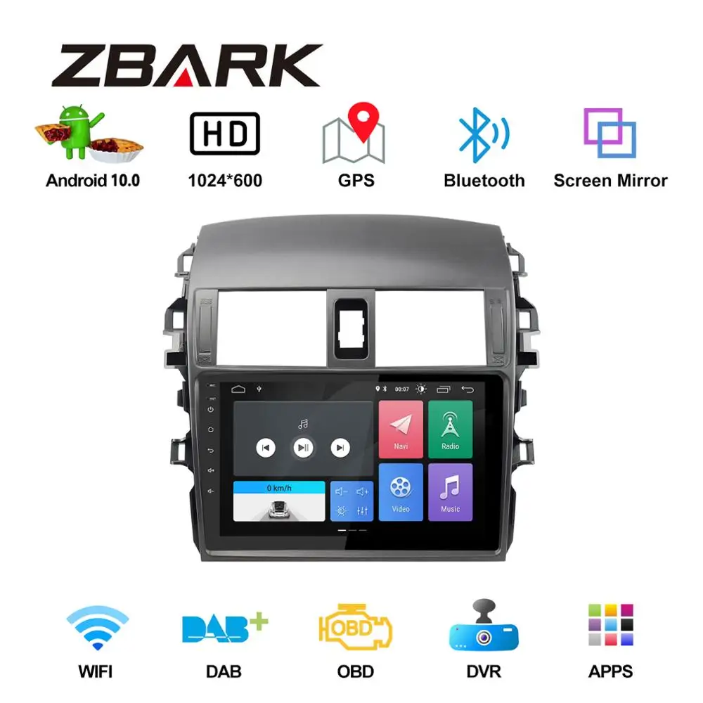 9 дюймов Android 10 0 2 Din RAM 2G мультимедийный автомобильный стерео радиоплеер GPS