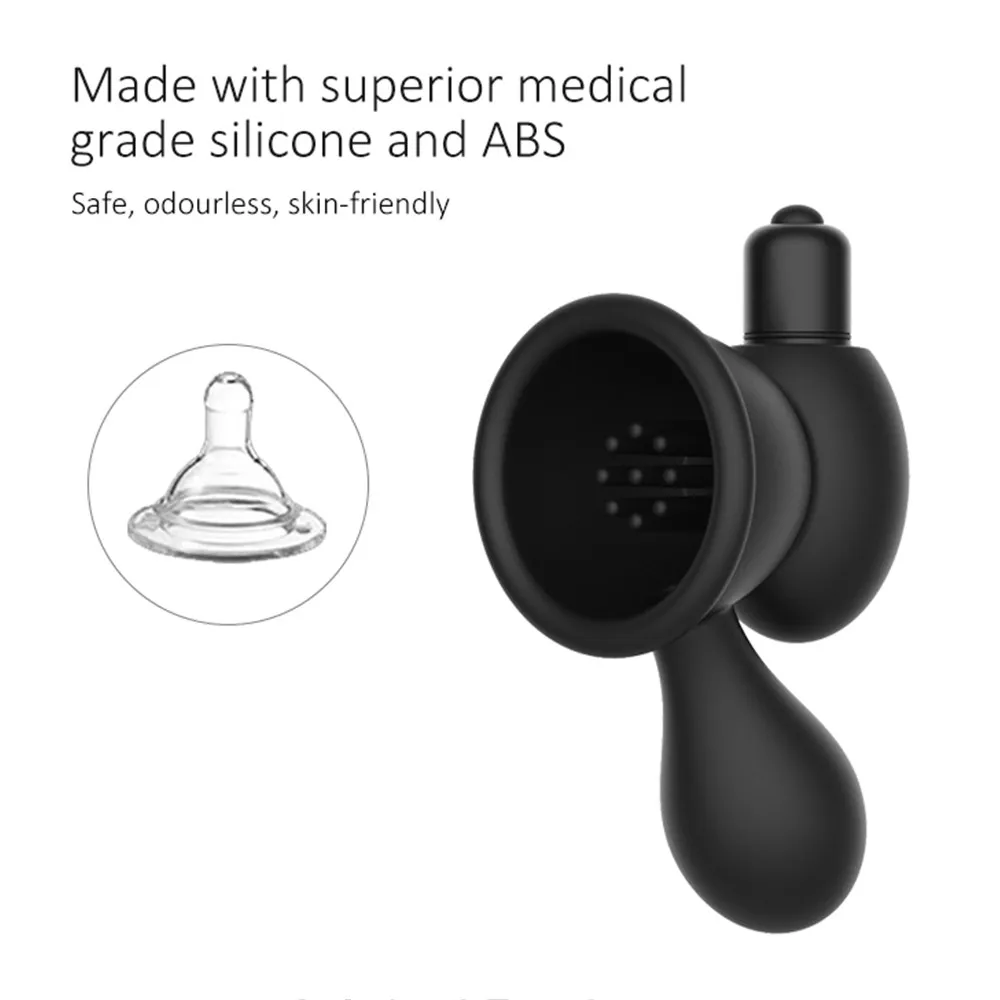 Nipple Sucker Vibrating Breast Pump Powerful Bullet Vibrator Stimulator Clit Teasers Suck Cup Massager for Female | Красота и