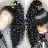 curly full lace human hair wigs 360 lace frontal wig brazilian deep wave wig preplucked lace front human hair wigs for women