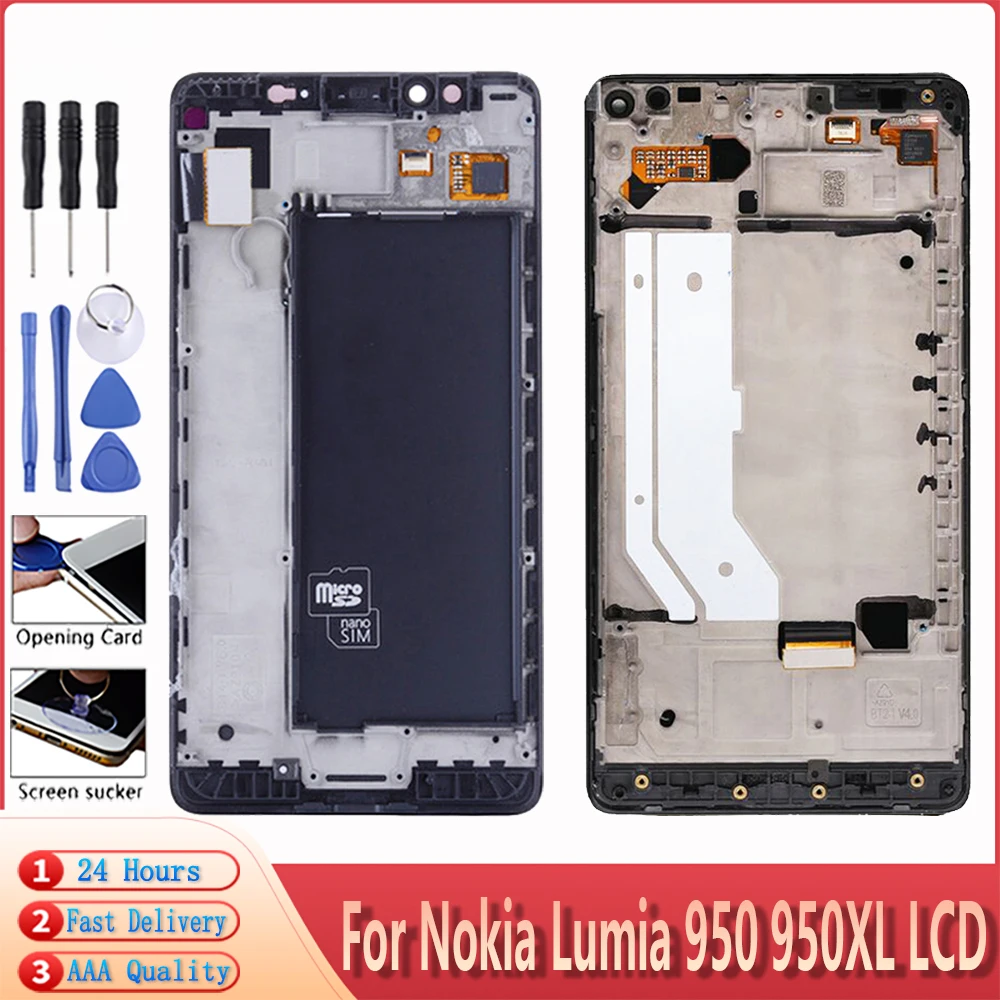 Новинка для Microsoft Lumia 950 950XL ЖК-дисплей сенсорный экран с рамкой дигитайзер в сборе