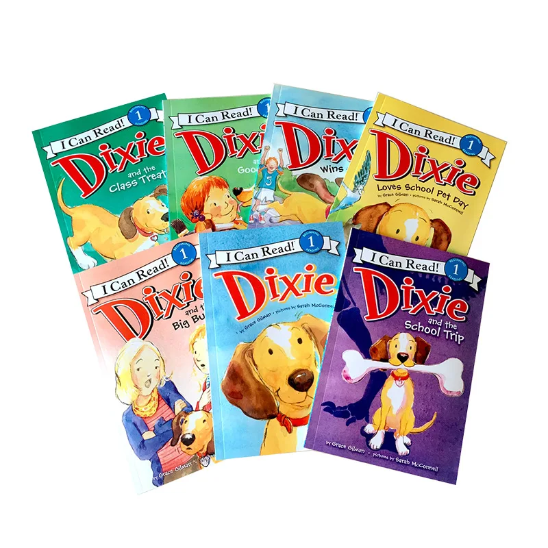 

7 books/Set I Can Read Dixie dog Kids classical story books children Early Educaction English picture Stories reading Book